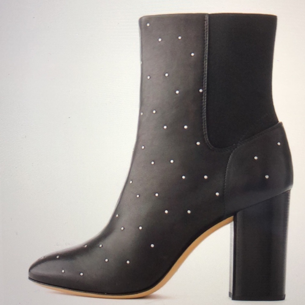 Rag & Bone Agnes Studded Boot in 37 or 7 black leather and silver studs 2
